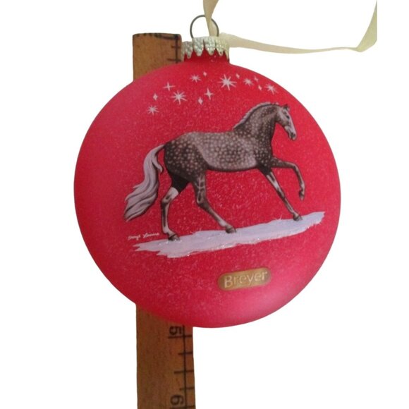 Breyer 2021 Artist Signature Holiday Ornament Thoroughbred and Warmblood - Picture 7 of 8